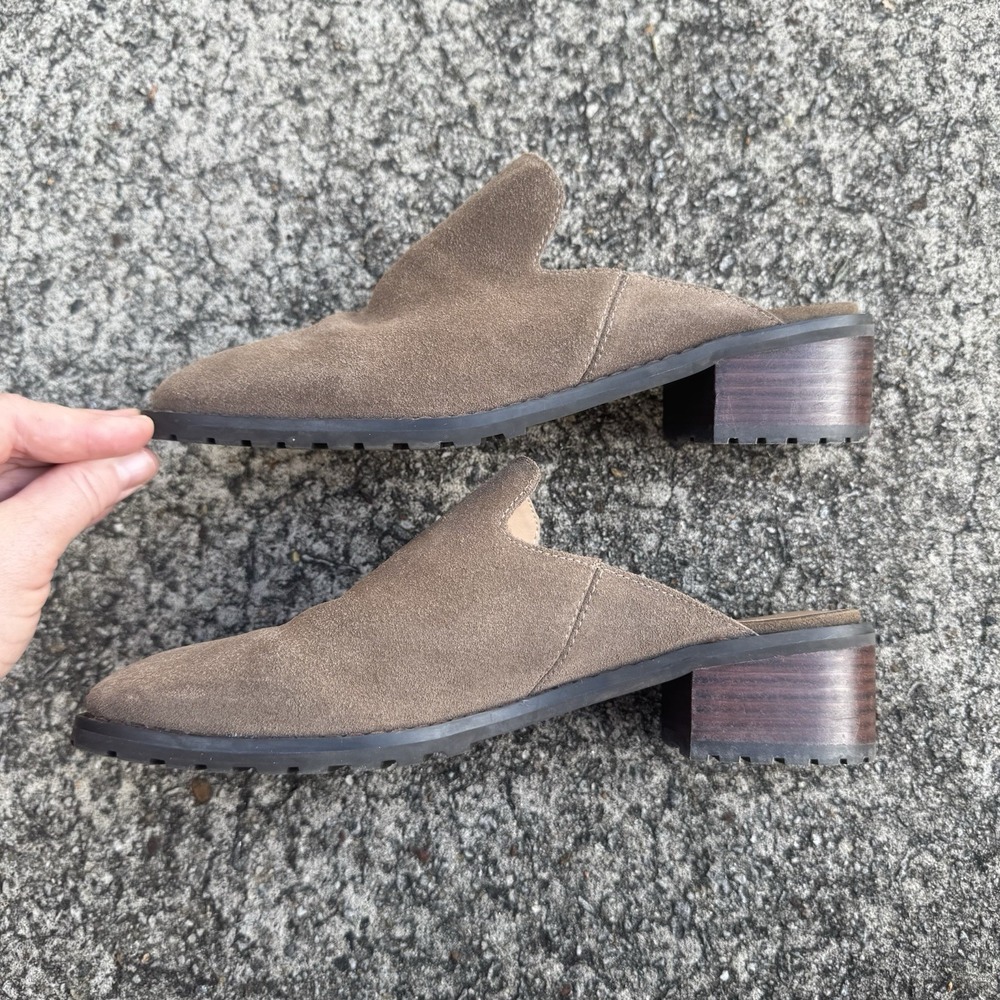Blondo Sienna Mule Women's Sz 7 Taupe Leather Clog Slide On Shoe - Picture 7 of 9